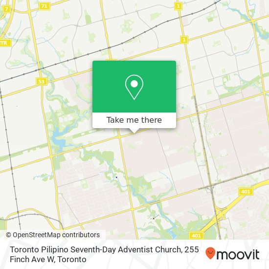 Toronto Pilipino Seventh-Day Adventist Church, 255 Finch Ave W map
