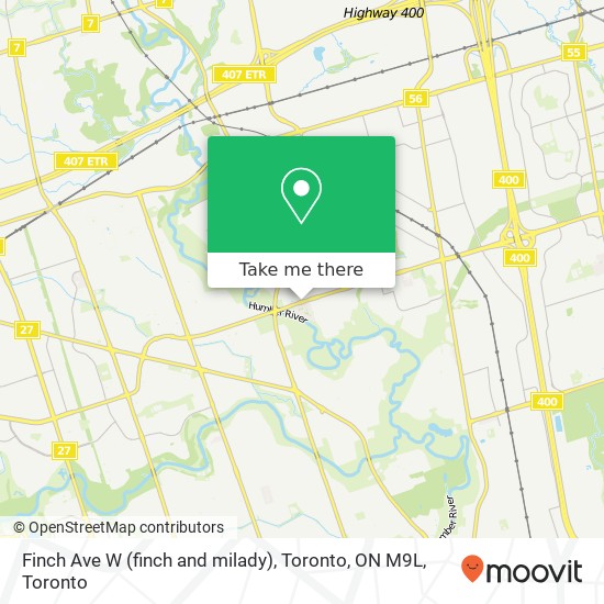 Finch Ave W (finch and milady), Toronto, ON M9L map