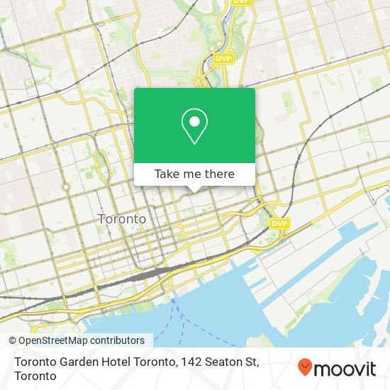 Toronto Garden Hotel Toronto, 142 Seaton St map