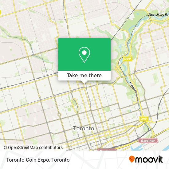 Toronto Coin Expo map