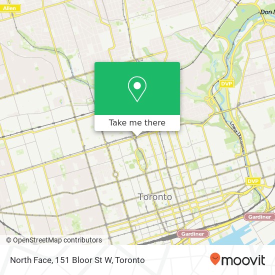North Face, 151 Bloor St W map