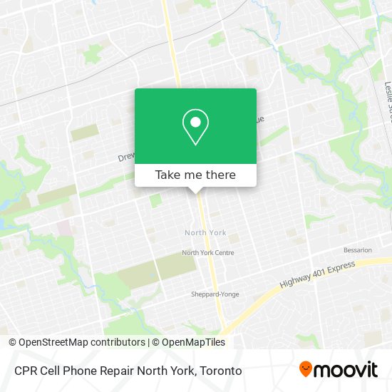 CPR Cell Phone Repair North York map