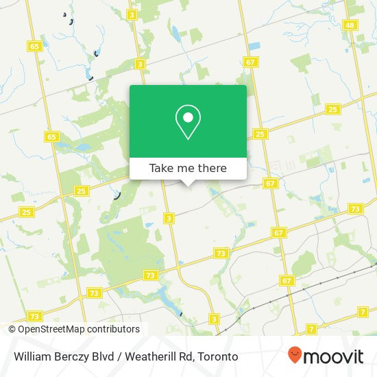 William Berczy Blvd / Weatherill Rd map