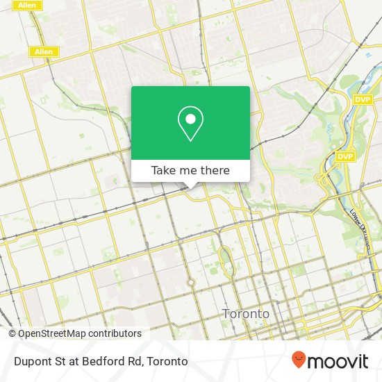 Dupont St at Bedford Rd map