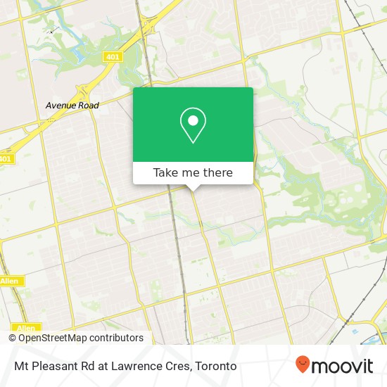 Mt Pleasant Rd at Lawrence Cres map