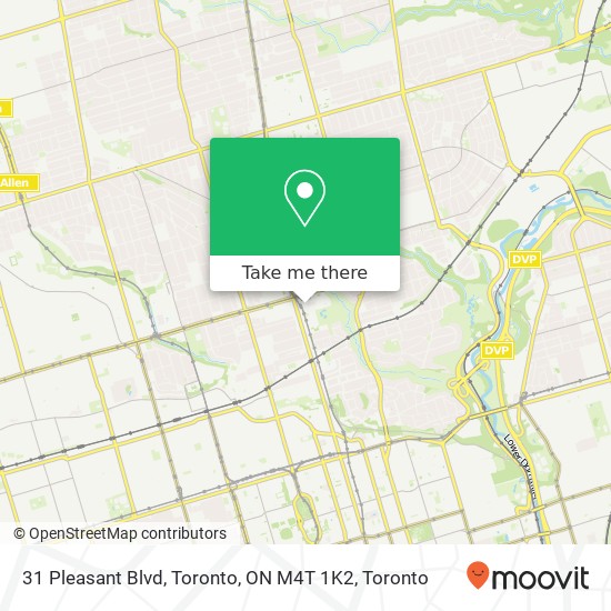 31 Pleasant Blvd, Toronto, ON M4T 1K2 map