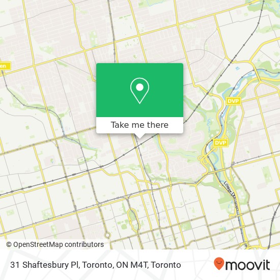31 Shaftesbury Pl, Toronto, ON M4T map