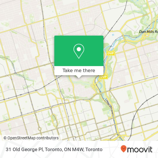 31 Old George Pl, Toronto, ON M4W map