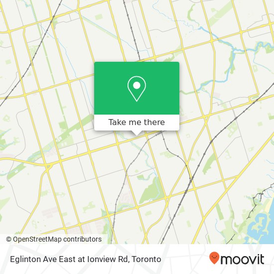 Eglinton Ave East at Ionview Rd map