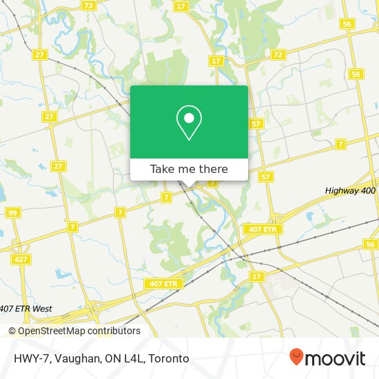 HWY-7, Vaughan, ON L4L map