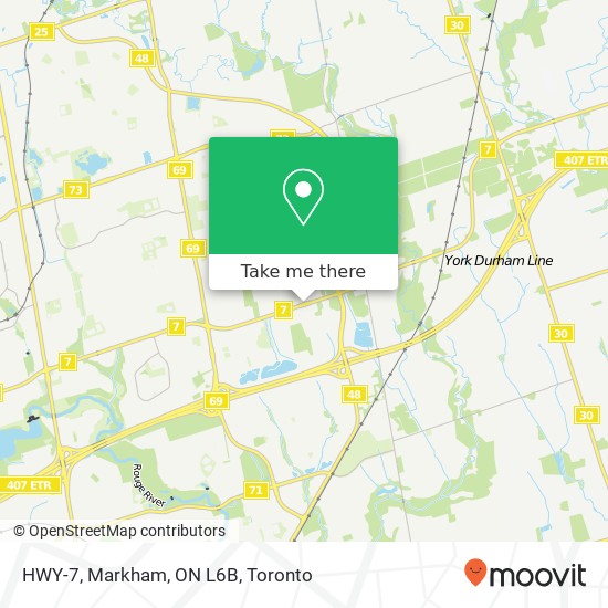 HWY-7, Markham, ON L6B map