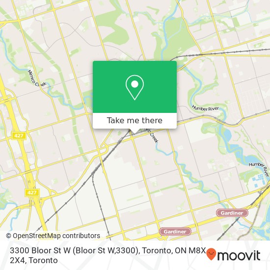 3300 Bloor St W (Bloor St W,3300), Toronto, ON M8X 2X4 map