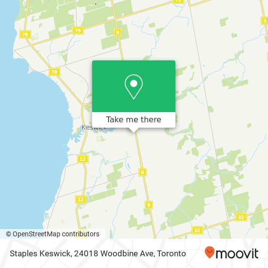 Staples Keswick, 24018 Woodbine Ave map