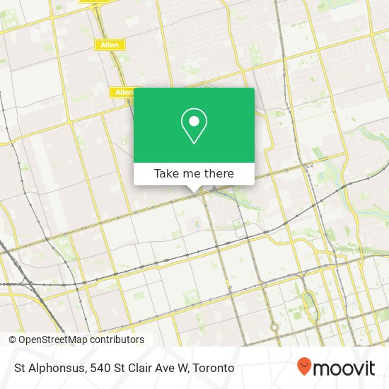 St Alphonsus, 540 St Clair Ave W map