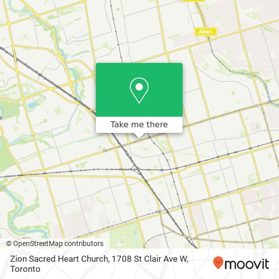 Zion Sacred Heart Church, 1708 St Clair Ave W map