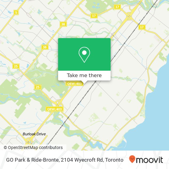 GO Park & Ride-Bronte, 2104 Wyecroft Rd map