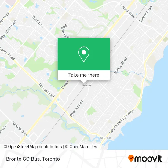 Bronte GO Bus map