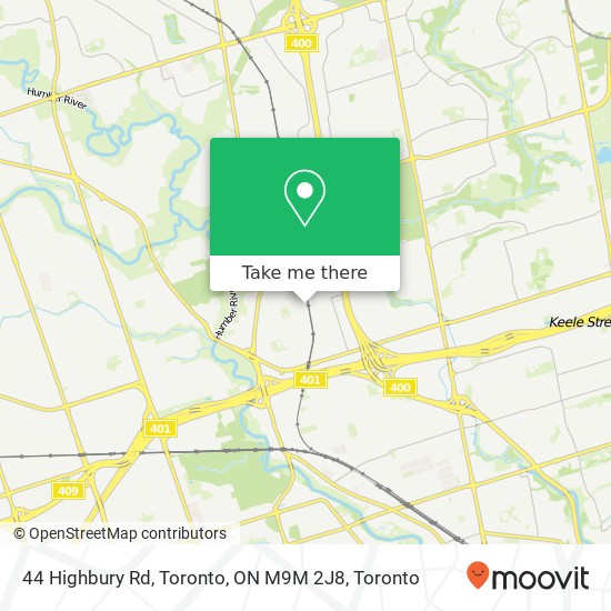 44 Highbury Rd, Toronto, ON M9M 2J8 map