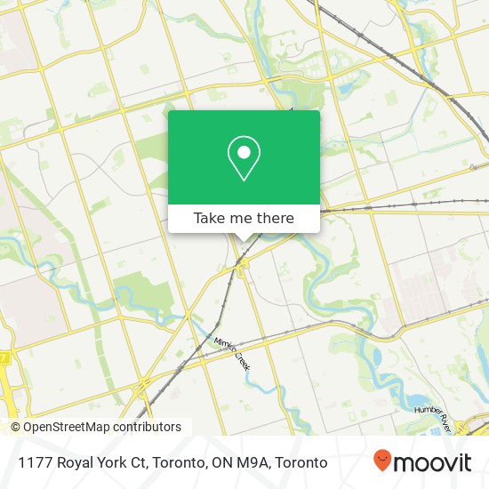 1177 Royal York Ct, Toronto, ON M9A map