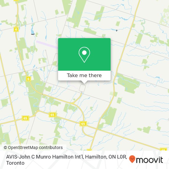 AVIS-John C Munro Hamilton Int'l, Hamilton, ON L0R map