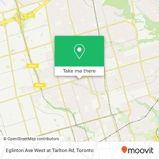 Eglinton Ave West at Tarlton Rd map