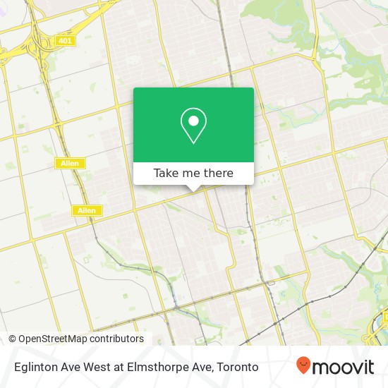 Eglinton Ave West at Elmsthorpe Ave plan