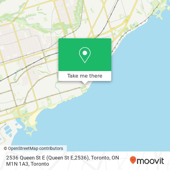 2536 Queen St E (Queen St E,2536), Toronto, ON M1N 1A3 map