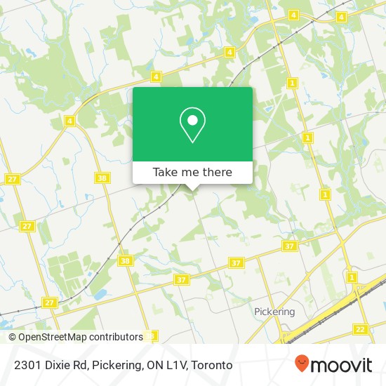 2301 Dixie Rd, Pickering, ON L1V map