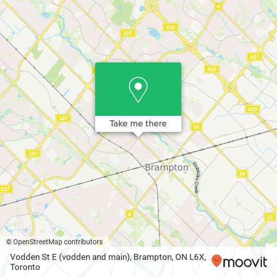 Vodden St E (vodden and main), Brampton, ON L6X map