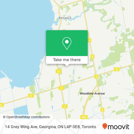 14 Grey Wing Ave, Georgina, ON L4P 0E8 map