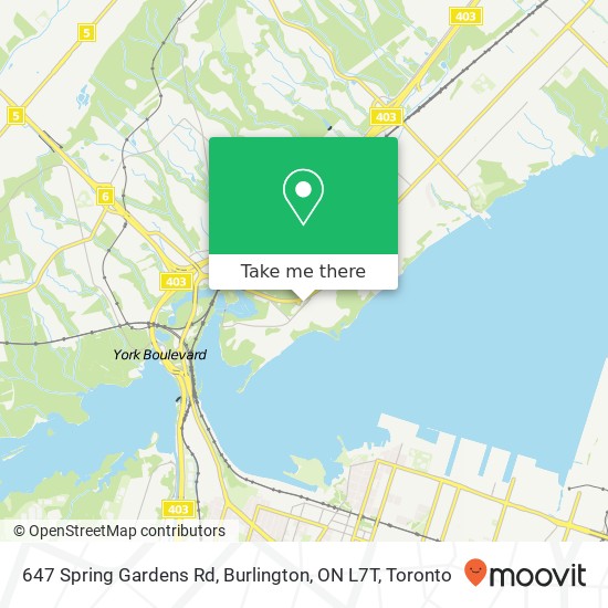 647 Spring Gardens Rd, Burlington, ON L7T map