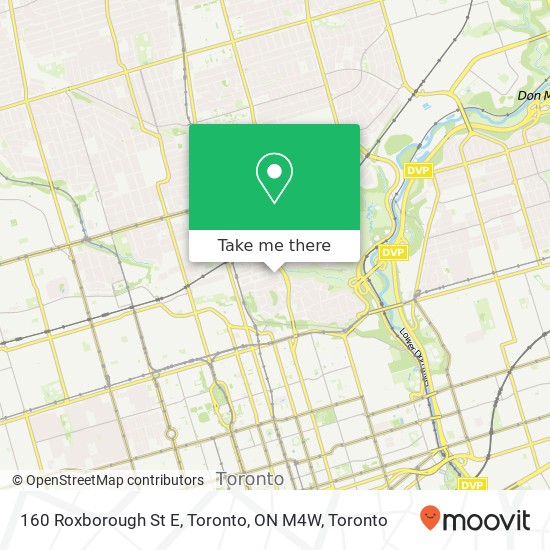 160 Roxborough St E, Toronto, ON M4W map