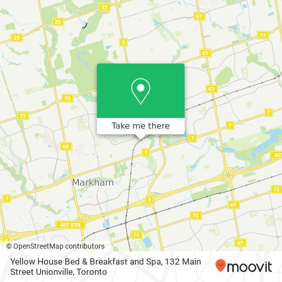 Yellow House Bed & Breakfast and Spa, 132 Main Street Unionville map