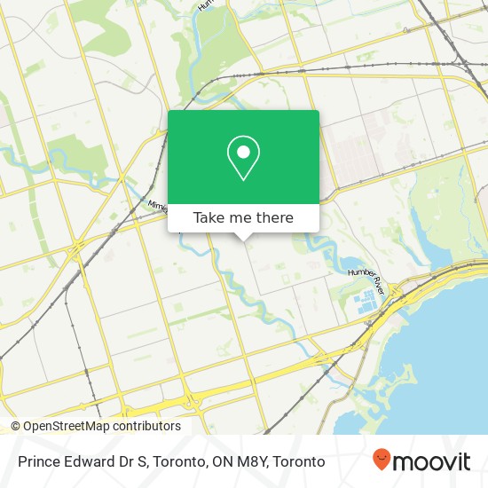 Prince Edward Dr S, Toronto, ON M8Y map