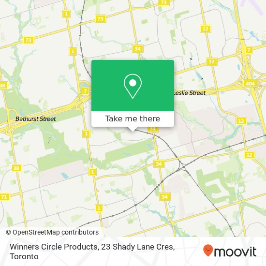 Winners Circle Products, 23 Shady Lane Cres map