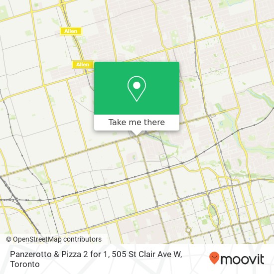Panzerotto & Pizza 2 for 1, 505 St Clair Ave W map