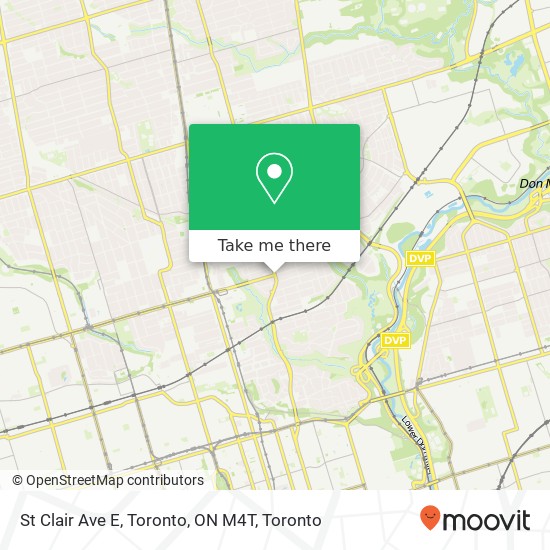 St Clair Ave E, Toronto, ON M4T map