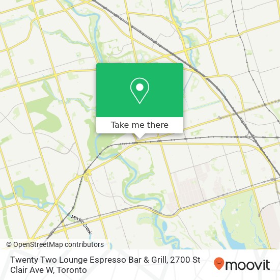 Twenty Two Lounge Espresso Bar & Grill, 2700 St Clair Ave W map