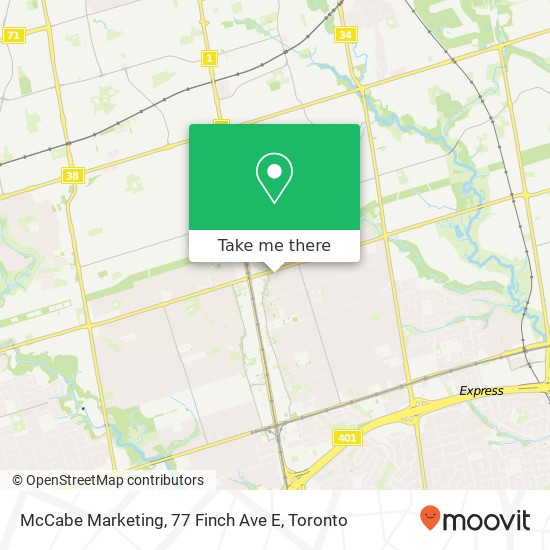 McCabe Marketing, 77 Finch Ave E map