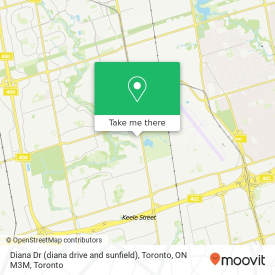 Diana Dr (diana drive and sunfield), Toronto, ON M3M map