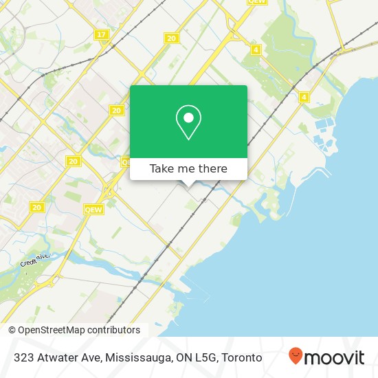 323 Atwater Ave, Mississauga, ON L5G map