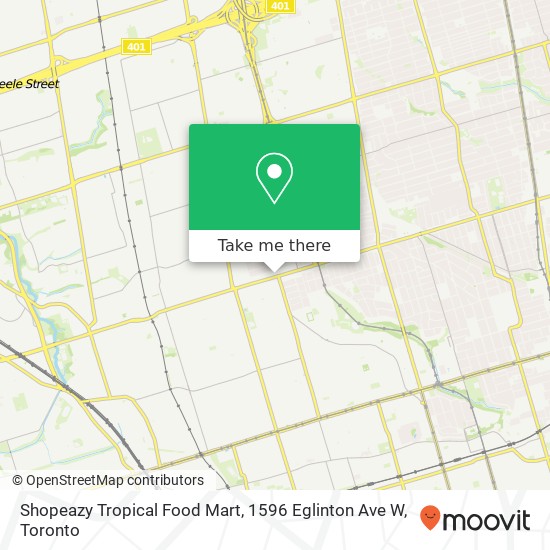 Shopeazy Tropical Food Mart, 1596 Eglinton Ave W map