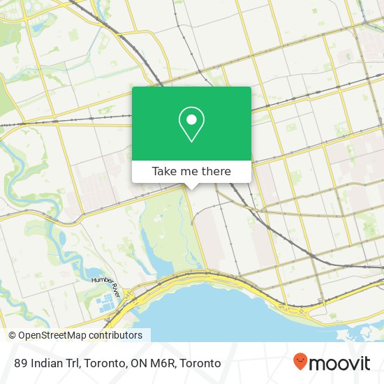 89 Indian Trl, Toronto, ON M6R map