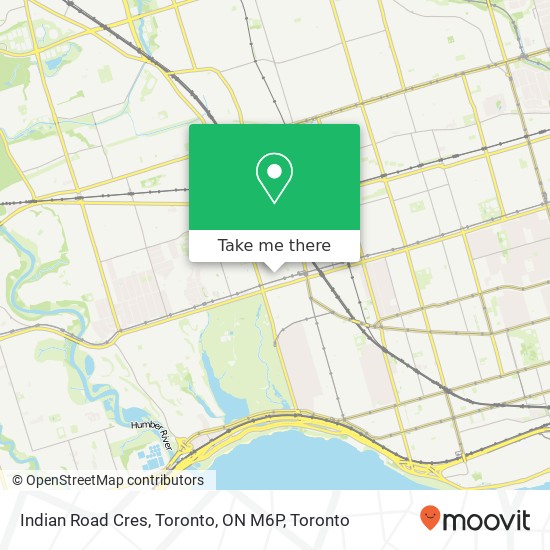 Indian Road Cres, Toronto, ON M6P map