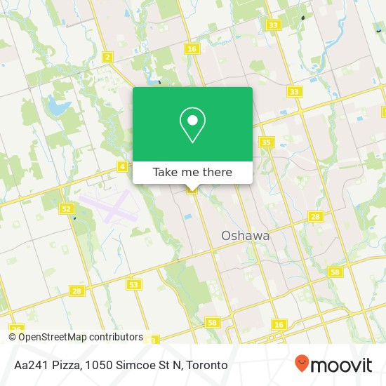 Aa241 Pizza, 1050 Simcoe St N map