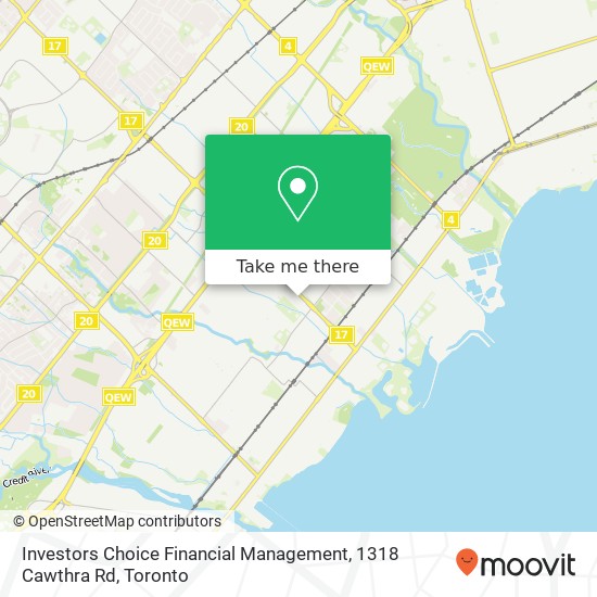 Investors Choice Financial Management, 1318 Cawthra Rd map