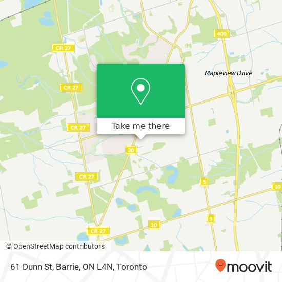 61 Dunn St, Barrie, ON L4N map