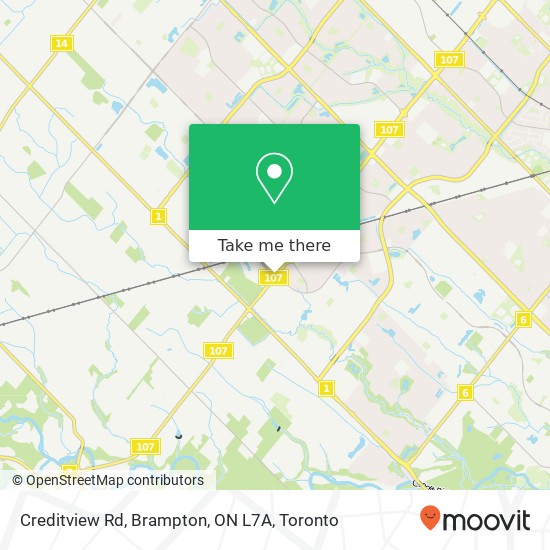 Creditview Rd, Brampton, ON L7A map