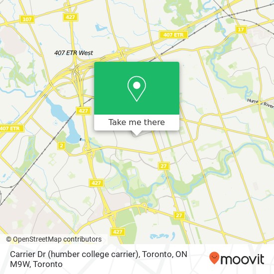 Carrier Dr (humber college carrier), Toronto, ON M9W plan
