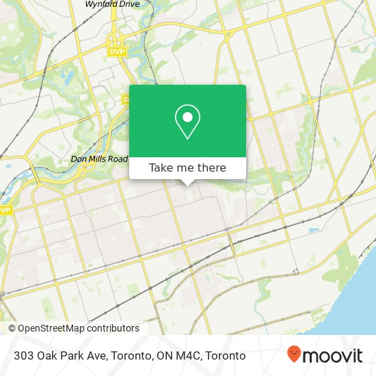 303 Oak Park Ave, Toronto, ON M4C map